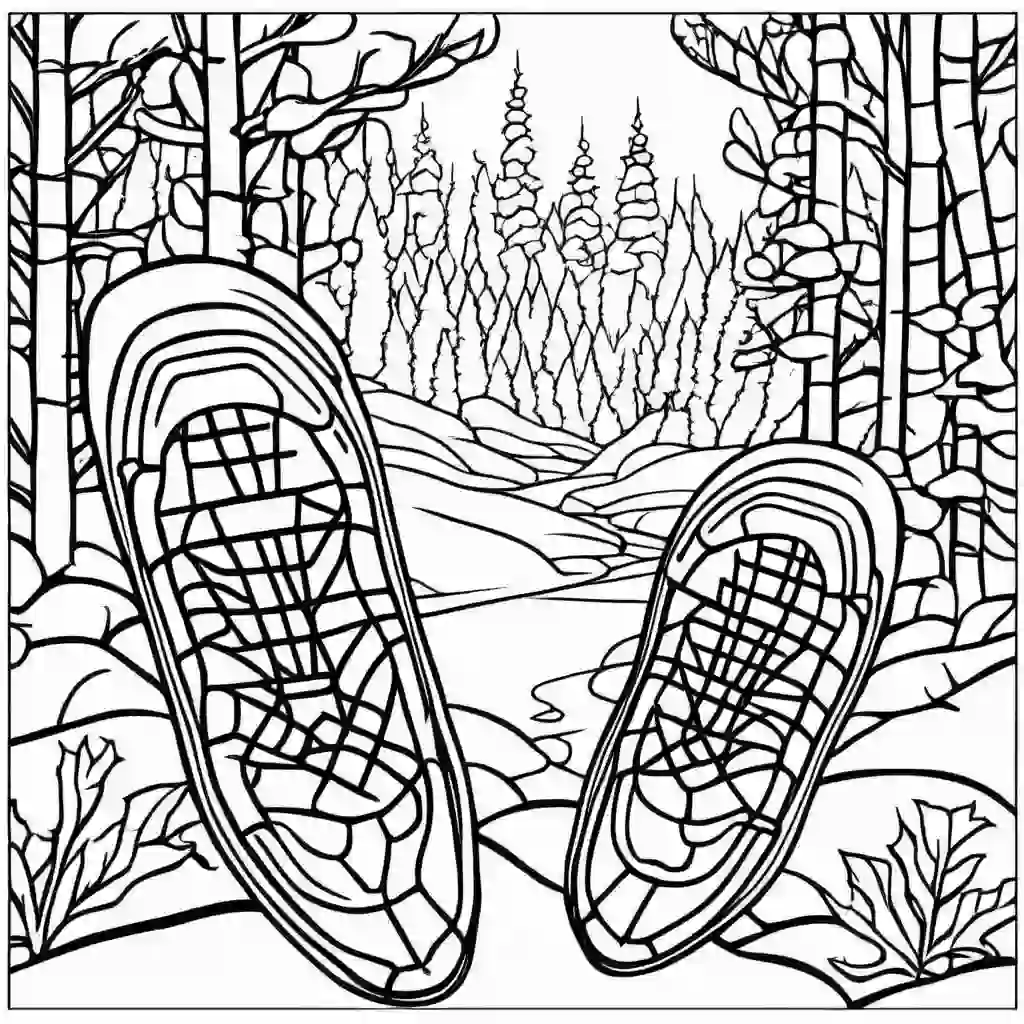 Snow Shoes coloring pages